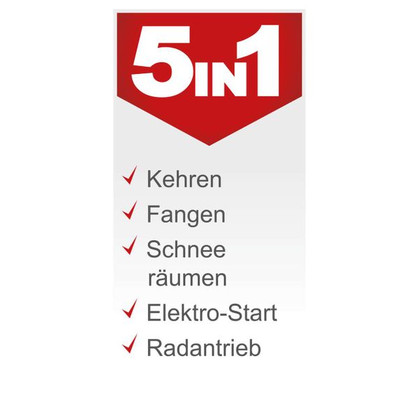 Scheppach Benzin-Kehrmaschine SC2200PE (DIY), inkl. Sammelbehälter und Schneeschild
