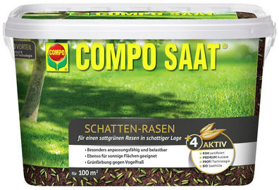 COMPO SAAT Schatten-Rasen, 2 kg Eimer für 100 qm