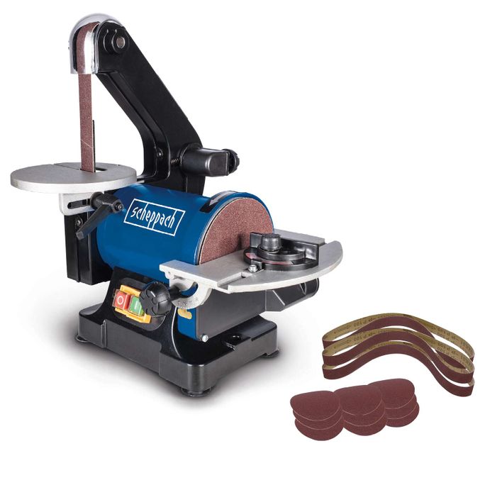 Scheppach Band- und Tellerschleifer BTS700 - Bandlänge 762mm-breite 25,4mm | verstellbarer Tisch
