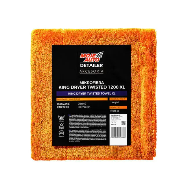 Moje Auto Detailer Mikrofaser-King-Trockner-Handtuch 1200g/m2 60 cm x 90 cm