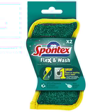 Spontex Flex & Wash Reinigunsschwamm 2 Stück