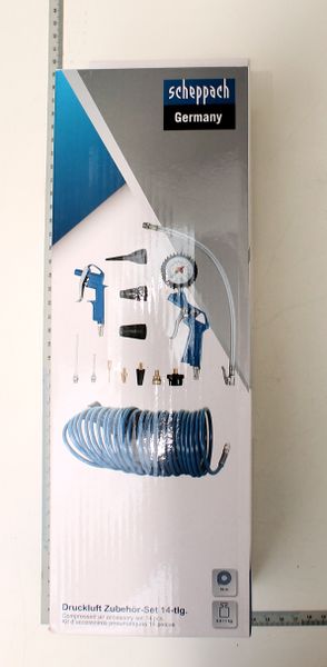 Scheppach Kompressor-Zubehörset 14-teilig inkl. 10m Schlauch