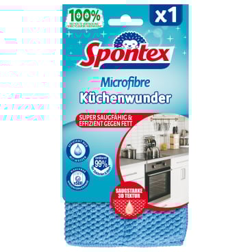 Spontex Microfibre Küchenwunder Reinigungspad, 3D-Textur