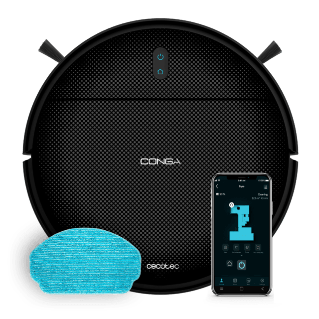 Cecotec Conga M10 Staubsaugroboter mit geordneter gyroskopische Navigation. 2000 Pa Saugdruck