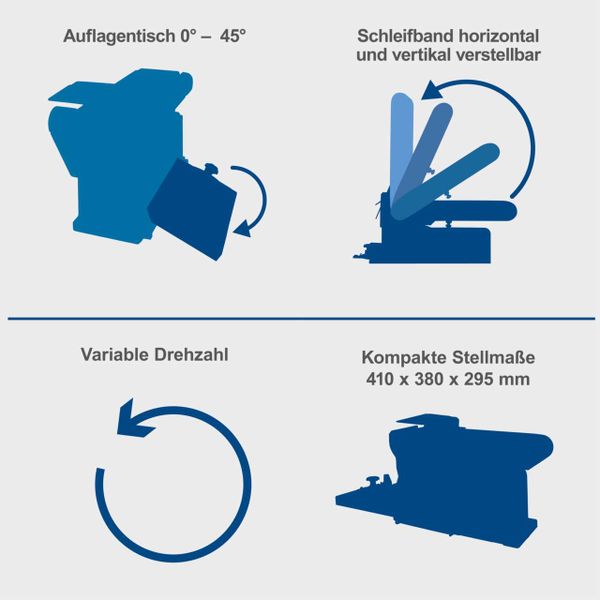 Scheppach Band- und Tellerschleifer BTS800Vario - 400w