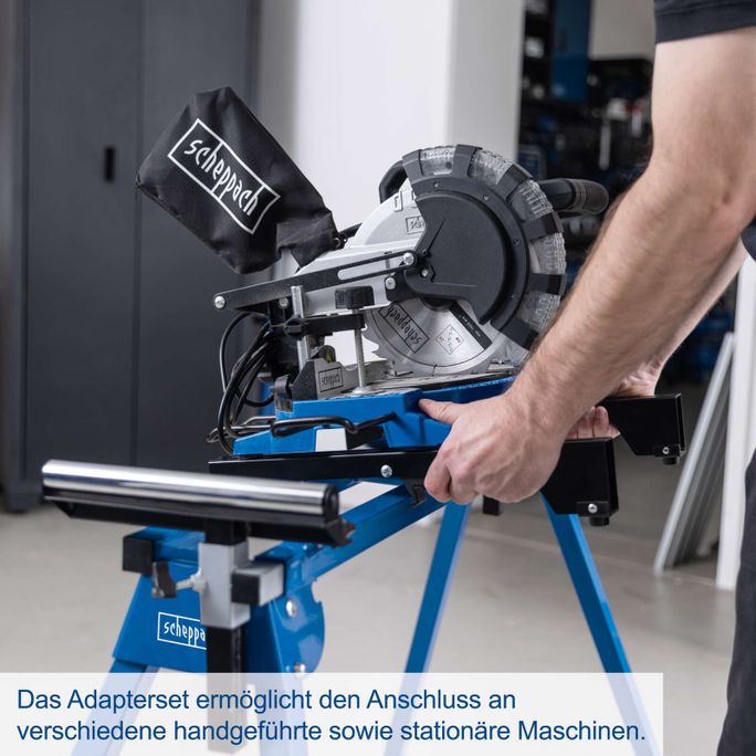 Scheppach Untergestell für Kappsäge UMF1550 - Höhe 915 mm | Auszug 935-1945mm | Traglast 150kg