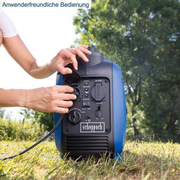 Scheppach Inverter Stromerzeuger SG2500  2000W | 2x 230V Steckdose / 2x USB Typ A