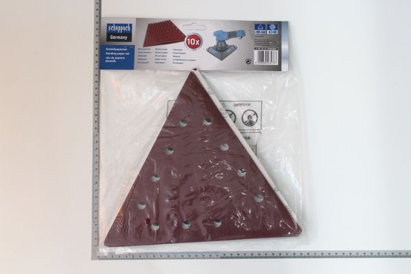 Scheppach Schleifpapier-Dreieckig K=180 Satz=10 Stück