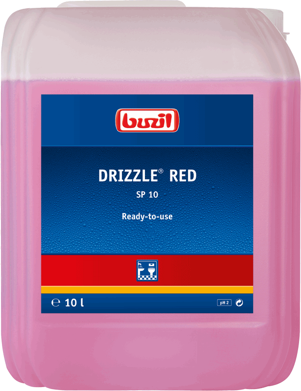 Buzil Gebrauchsfertiger saurer Sanitär-Schaumreiniger Drizzle Red Sp 10