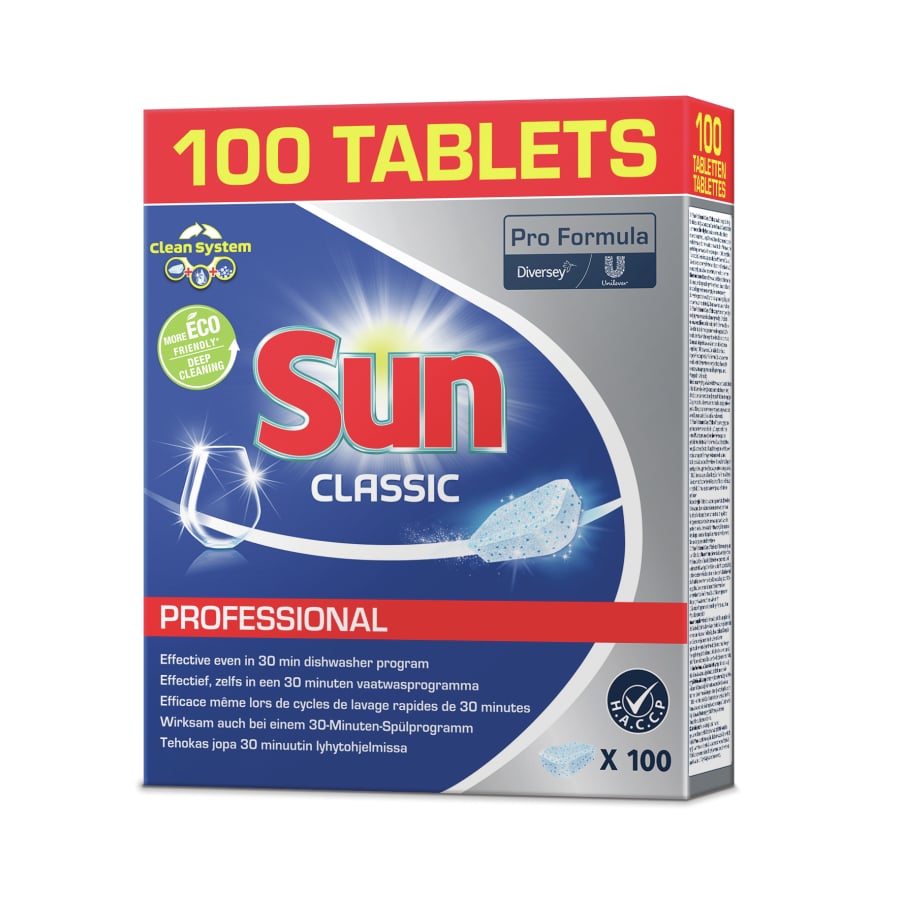 SUN Professional Classic Tabs Spülmaschinentabs, 100 Stück