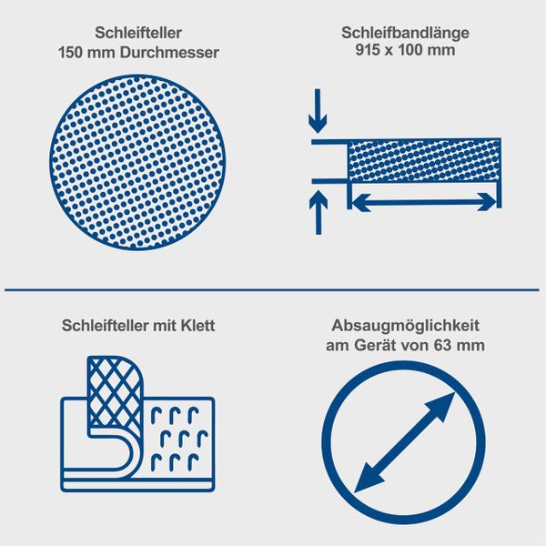 Scheppach Band- und Tellerschleifer BTS800 - 230V 50Hz 370W