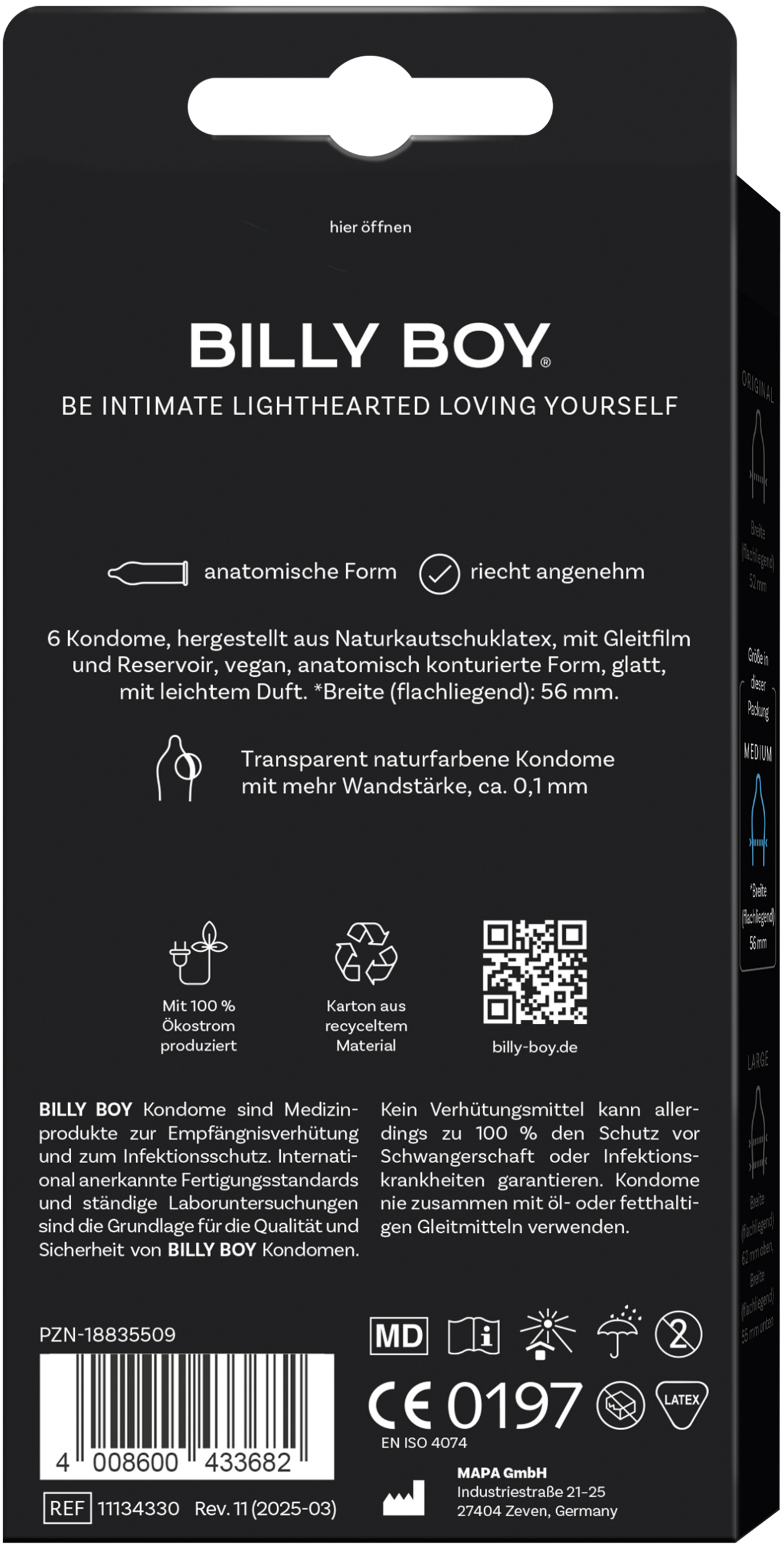 BILLY BOY Sicheres Gefühl, 6er Pack