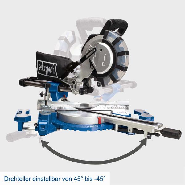 Scheppach Kappzugsäge HM254SPX | 2200Watt | Schnittbreite 340mm | Höhe 90mm