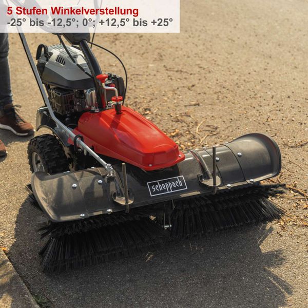 Scheppach Benzin-Kehrmaschine SC2200PE (DIY), inkl. Sammelbehälter und Schneeschild
