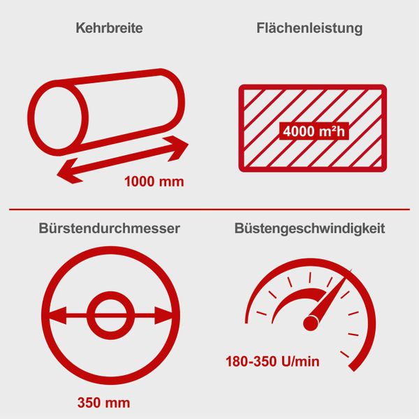 Scheppach Benzin-Kehrmaschine SC2200PE (DIY), inkl. Sammelbehälter und Schneeschild