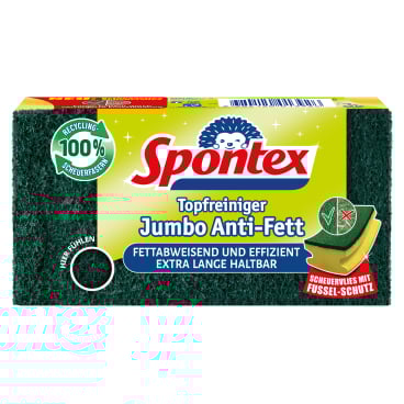 Spontex Jumbo Anti-Fett Topfschwamm Scheuerschwamm – 1 Schwamm