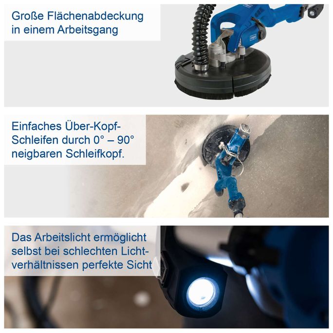 Scheppach Wand- und Deckenschleifer DS920 - 230V 710W 210mm Schleifteller