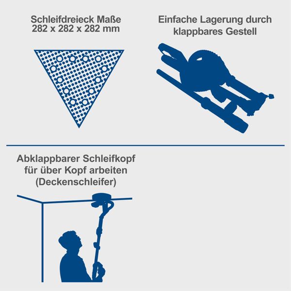 Scheppach Wand- und Deckenschleifer "DS930" inkl. Wechselkopfsystem