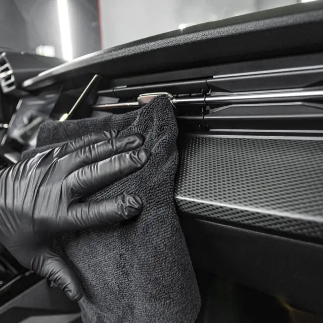 Moje Auto Detailer Schwarzes Mikrofaser (Allzweckhandtuch)  40 cm x 40 cm