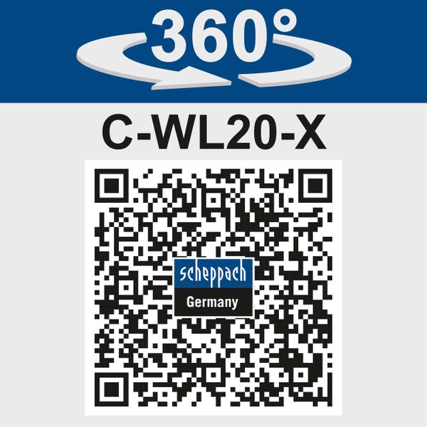 Scheppach Akku-Arbeitsleuchte C-WL20-X - 20V | 270° drehbar | 180° schwenkbar | bis zu 300 Lumen Lichtstrom | ohne Akku & Ladegerät