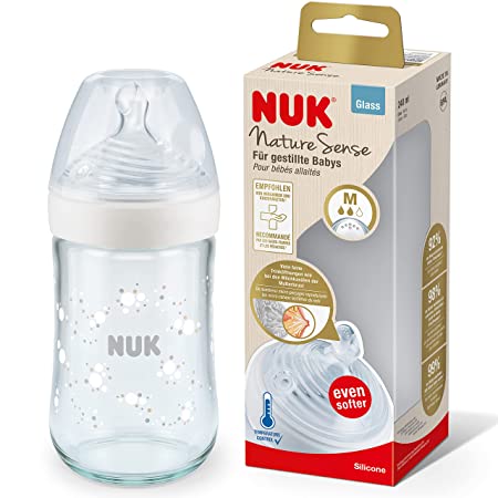 NUK Nature Sense Glas-Babyflasche mit Temperature Control 150ml