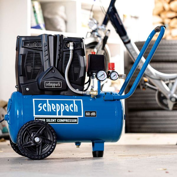 Scheppach HC25Si Super-Silent Kompressor Leisekompressor | 1100W Leistung | 8bar