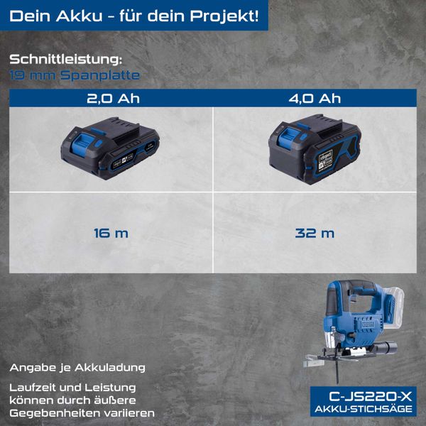 Scheppach Akku-Stichsäge C-JS220-X