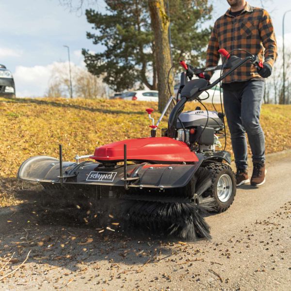 Scheppach Benzin-Kehrmaschine SC2200PE (DIY), inkl. Sammelbehälter und Schneeschild