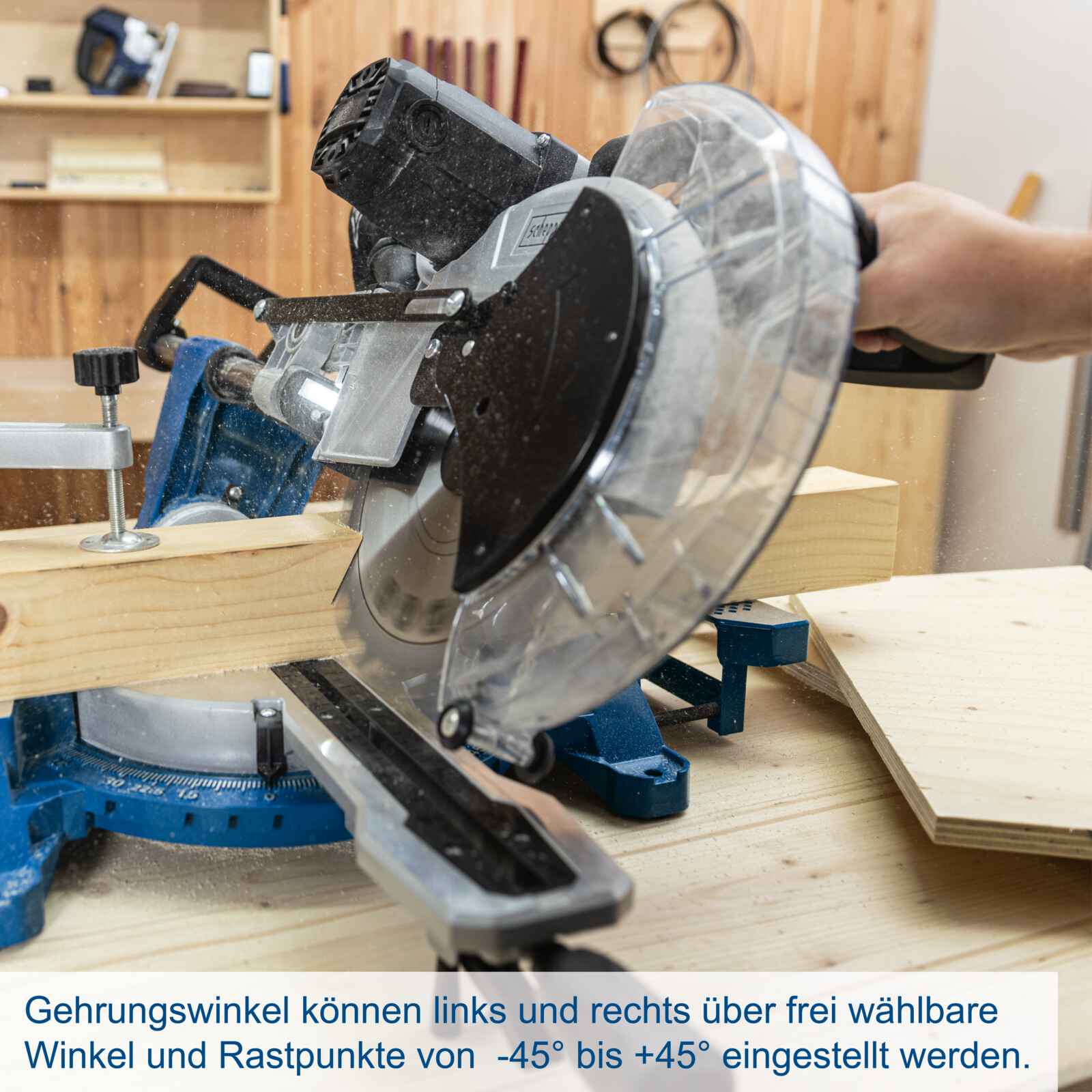 Kapp-, Zug- und Gehrungssäge HM140L scheppach (DIY)