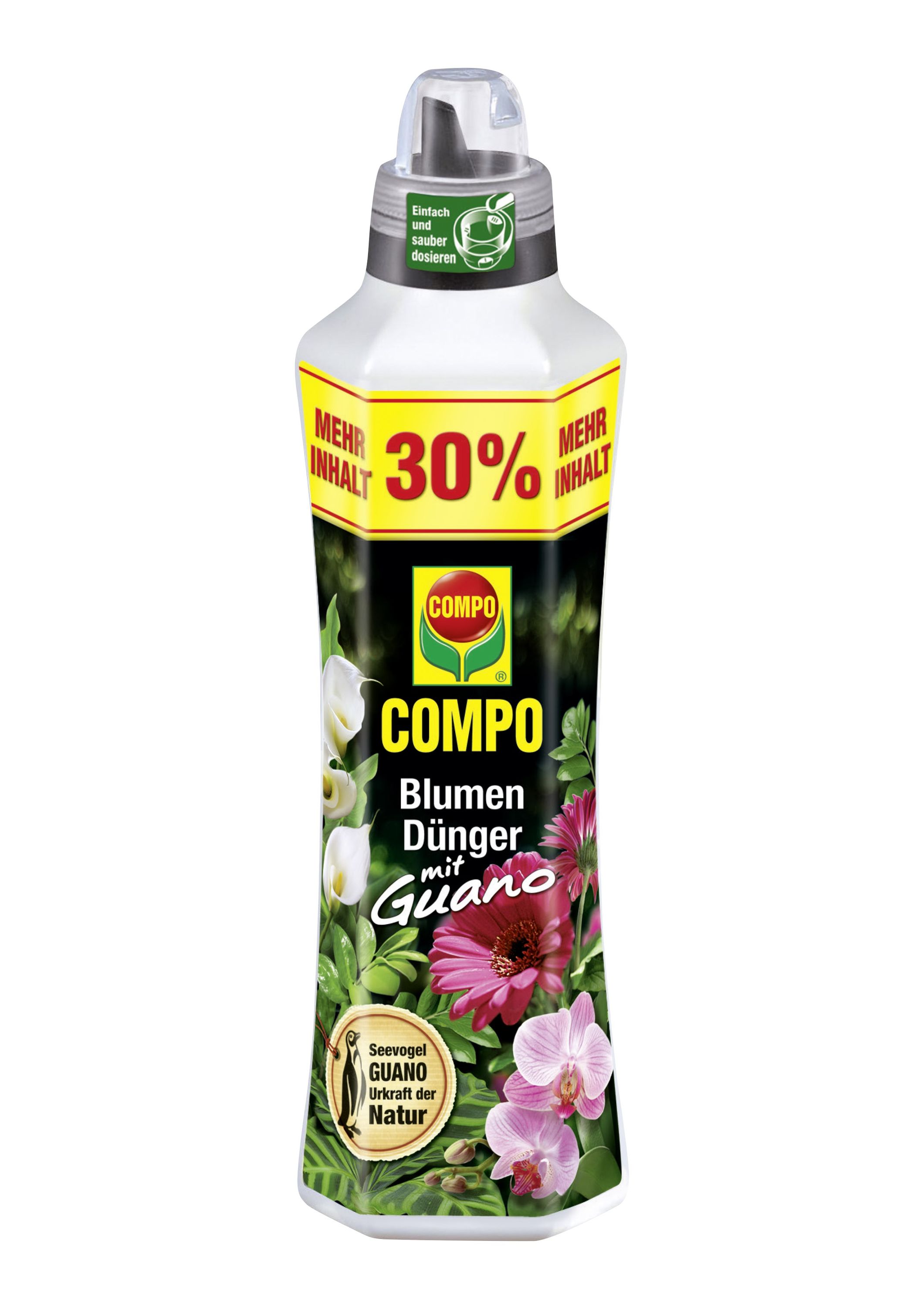 COMPO Blumendünger mit Guano, 1,3 Liter