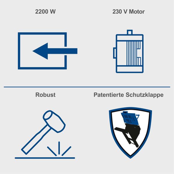 Scheppach Wippsäge HS410 140mm Schnitt-Ø 2200W 230V Ø405mm HW Blatt  Längsanschlag