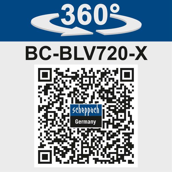 Scheppach Akku-Laubsauger/-bläser BC-BLV720-X | Brushless | Luftgeschwindigkeit 210 km/h | 45L