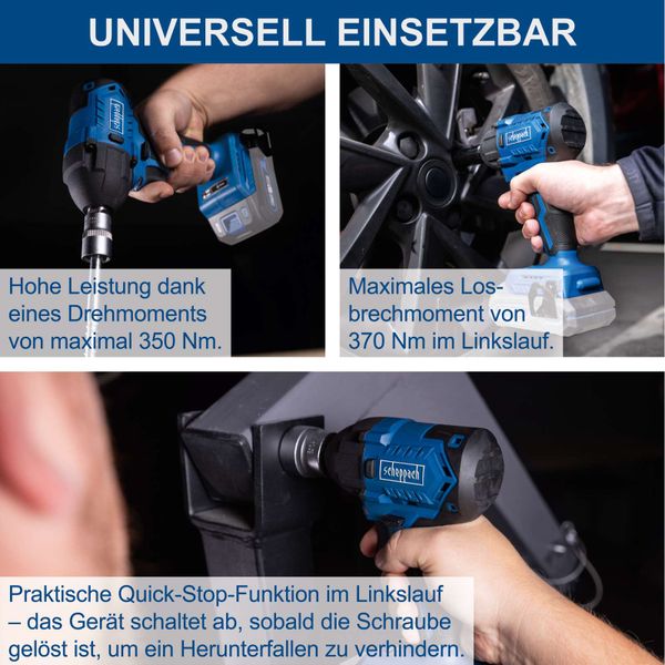 Scheppach Akku-Schlagschrauber BC-IW350-X, 1/2 Zoll
