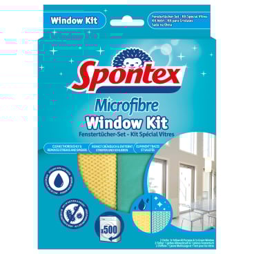 Spontex Mikrofibre Fenstertücher-Set, 2-teilig