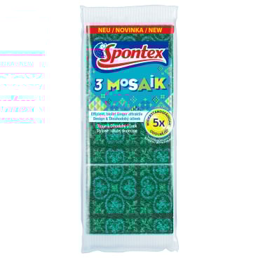 Spontex Mosaik Topfreiniger – 1 Packung = 3 Schwämme
