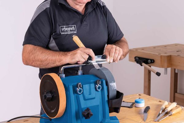 Scheppach Nass-Schleifsystem TIGER 5000S Homekit 150W 200mm Schleifstein 40mm Stärke