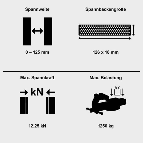Scheppach Schraubstock ASV125 black