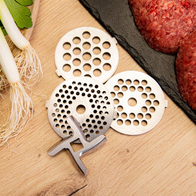 Cecotec Crusher 1400 elektrischer Fleischwolf1360 W mit1 Messer und 3 Schneidplatten