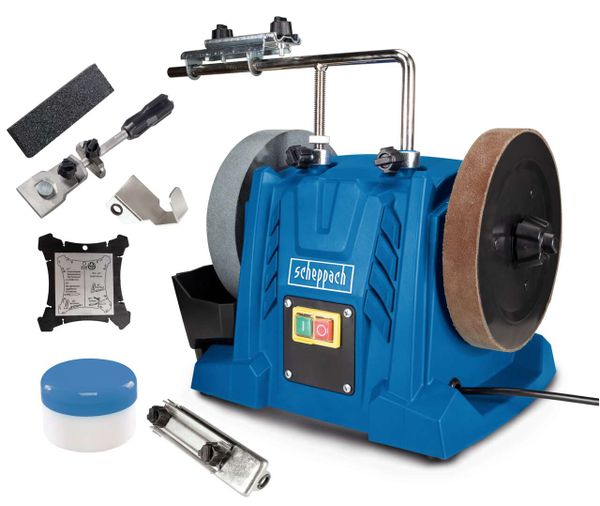 Scheppach Nass-Schleifsystem TIGER 5000S Homekit 150W 200mm Schleifstein 40mm Stärke