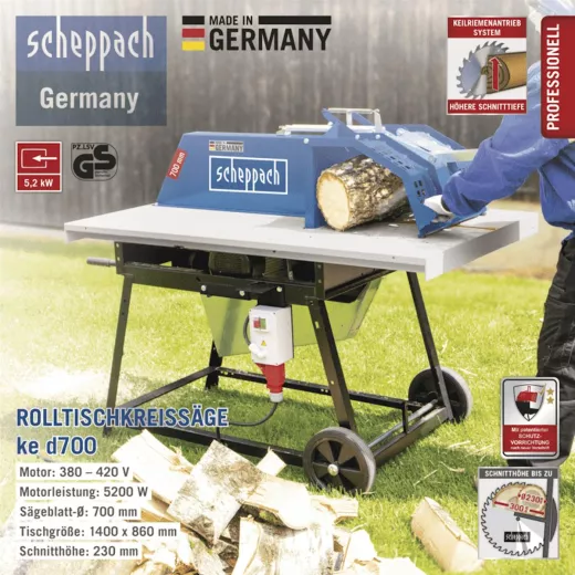 Scheppach Rolltischkreissäge ke d700